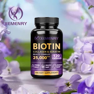 Xemenry with Biotin | Collagen | Keratin - For Men & Women | 120 Capsules