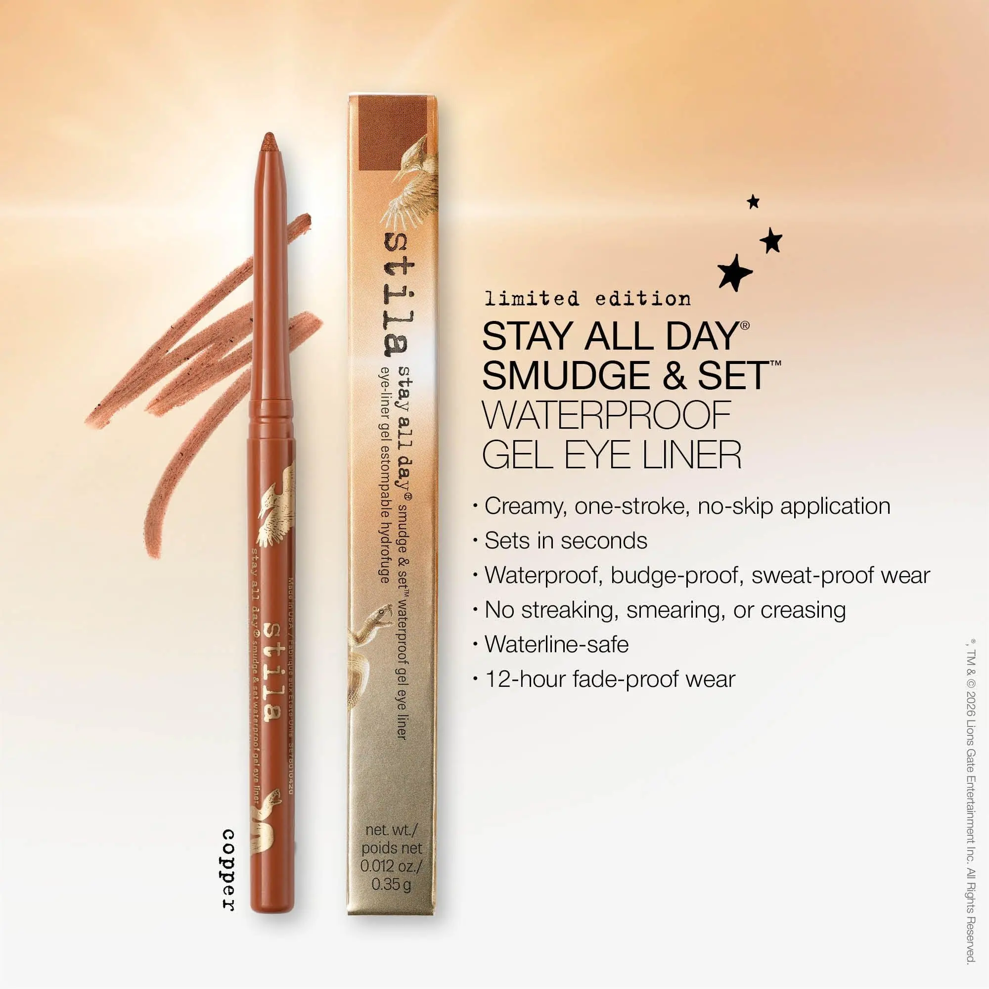 Stay All Day® Smudge & Set™ Waterproof Gel Eye Liner - Copper Stay All Day® Smudge & Set™ Waterproof Gel Eye Liner - Copper