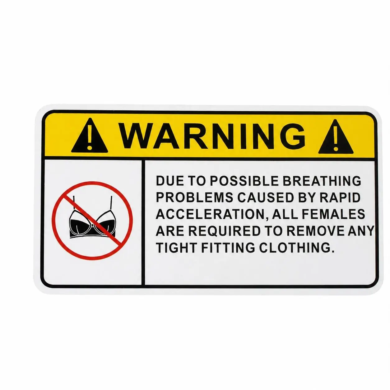 Funny Warning Car Decal Sticker Remove Tight Fitting Clothing JDM Bumper Vinyl 3x2 Inch Gag Gift