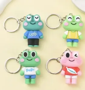 Cute Animal Keychain Gift Set – Kawaii Dog Cat Fox Bag Charm, Soft Rubber Key Ring for Backpack, Car Keys & Cute Gifts