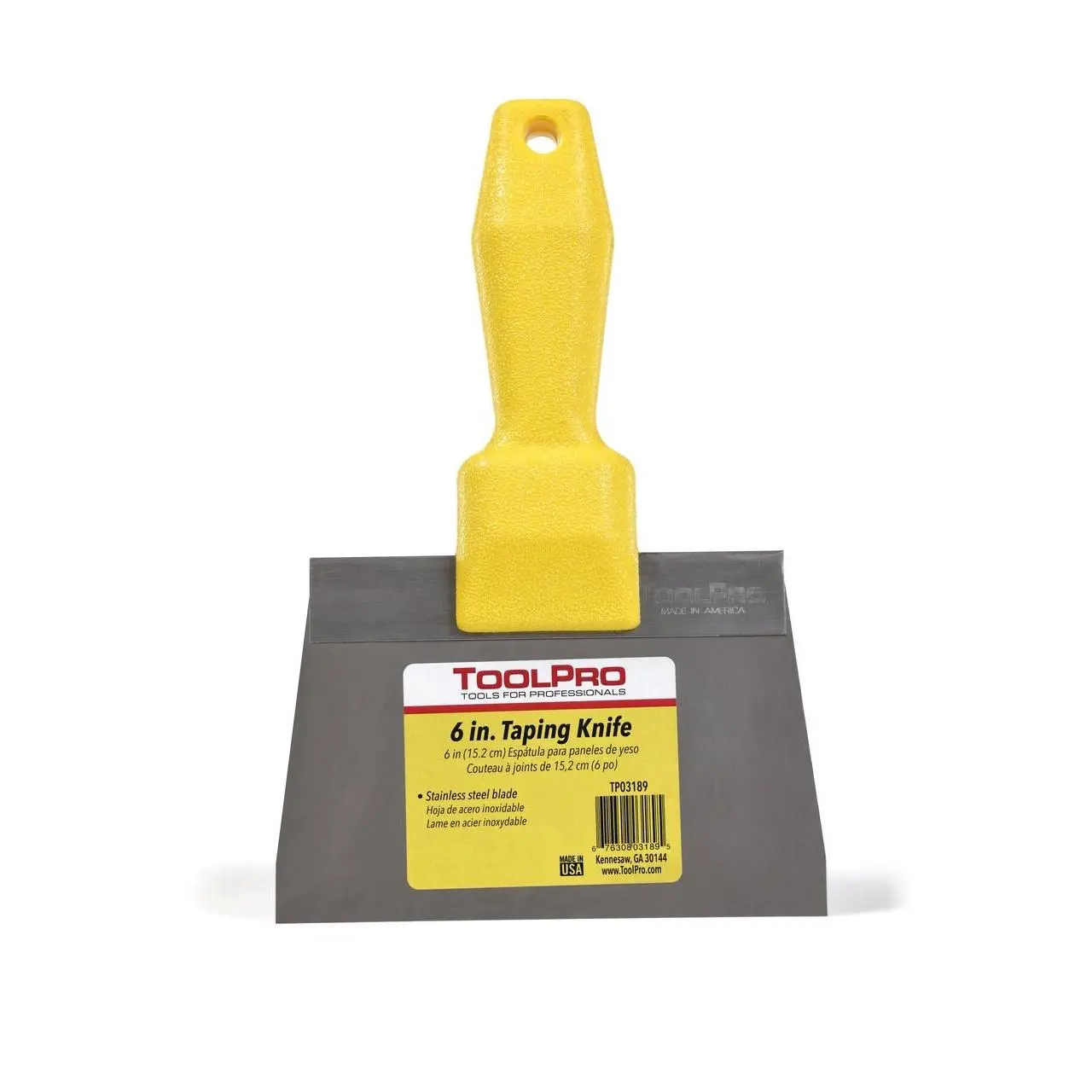 ToolPro 6 in. Stainless Steel Tape Knife, Professional Drywall Taping Knife for Drywall Repair & Finishing, Drywall Taping Knives