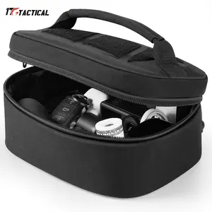 1TG TACTICAL Travel Makeup Bag Portable Makeup Train Case Cosmetic Case Organizer Artist Storage Bag With Adjustable Dividers For Cosmetics Brushes Toiletry (Black) - TikTokShopBacktoSchool