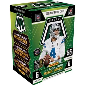 2025 Blaster Box of Mosaic Football Ultra Rare Inserts Stained Glass Micro Mosaic Epic Performers Notoriety Bang Touchdown Makers Elevate Scripts Future Scripts Rookie Scripts Kaleidoscopes
