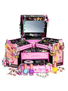 Crafts DIY Jewelry Making Kit & Nail Art Kit, DIY Jewelry Making Supplies, DIY Beading Accessories for Bracelet Necklace Earrings, Best for Birthday Gift Box, Gift Ideas for Women & Girls, Glassbeads Set, Gifts for Her, Jewelry Making Tools