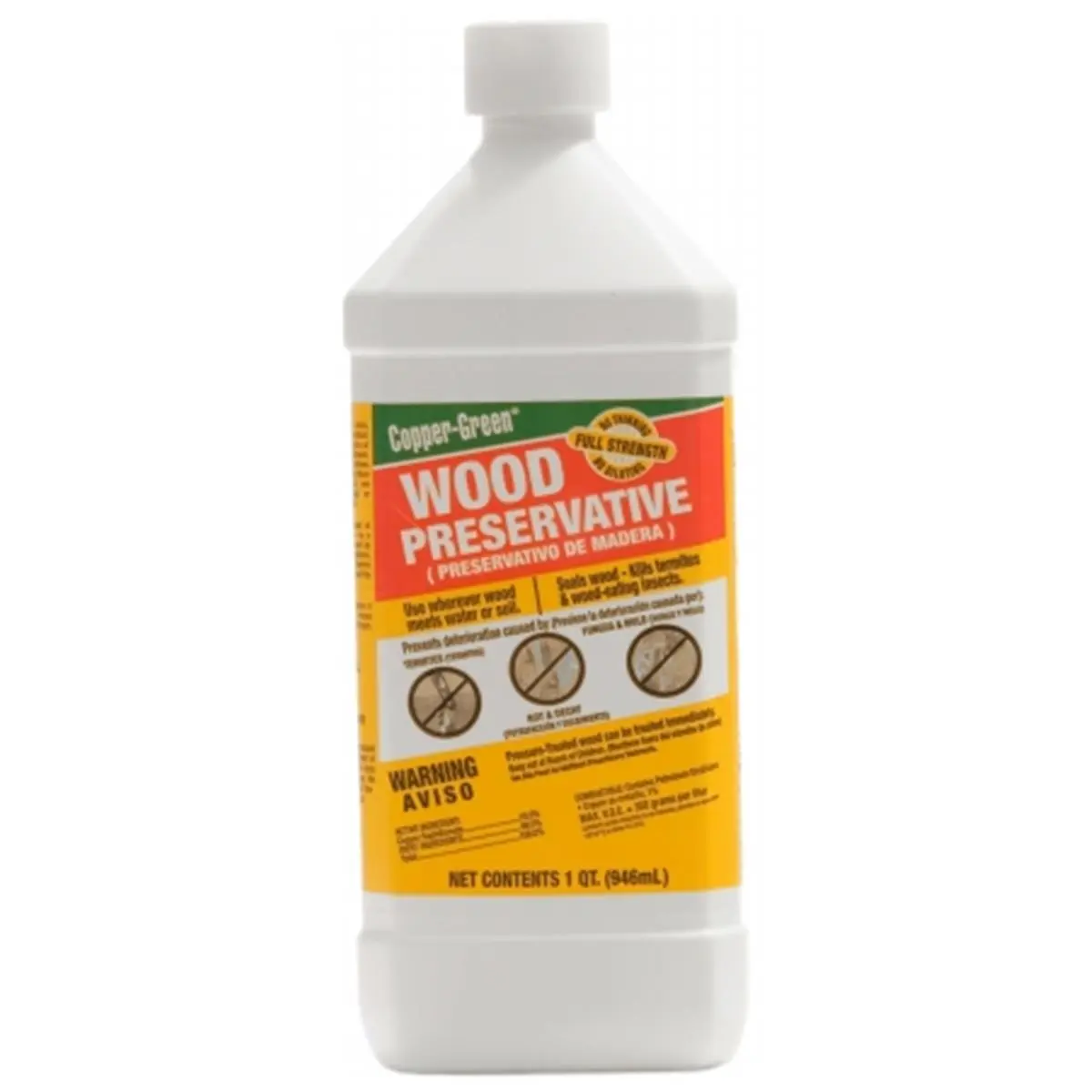 212 MAIN Copper-Based 1 Qt Water-Based Liquid Wood Preserve - Automotive & Motorcycle Paint Care Sealant, Household Use Rot Stopper for Soil & Insect Protection, Home DIY Decay Preventer, Termite Control, Wood Protection