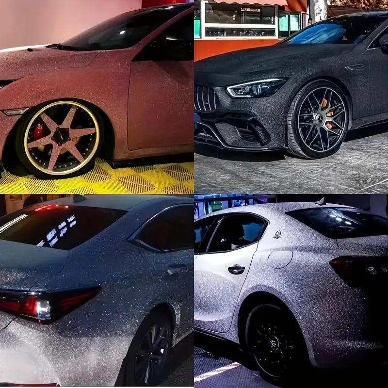 Car Wrap Film, Vinyl Color Change Film, Durable PVC Body Wrap, Silver Flash Decal, Suitable for Cars, Suvs, Motorcycles, Helmets, Fashion Glossy Effect