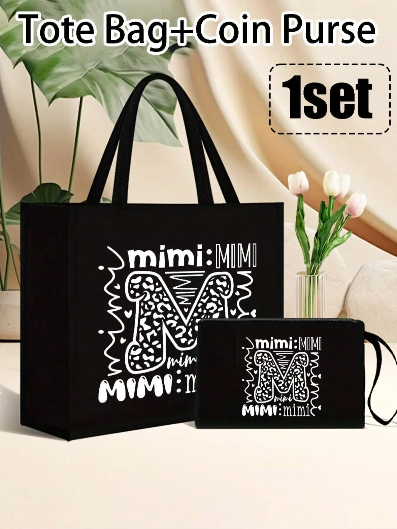 Large-capacity tote bag, Stylish tote bag, shopping bag, portable storage tote, machine-washable makeup bag, durable, with a strap, smooth opening, suitable for cosmetics, toiletries, office supplies, daily essentials, school, work, and travel