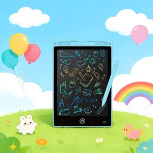 LCD Writing Tablet with Colorful Screen Drawing & Stylus - Digital Writing Tablet, Battery-Powered Educational Board Game, Ideal Christmas Birthday Halloween Thanksgiving Gift, Interactive Learning Tool, Playful Design, Durable Construction