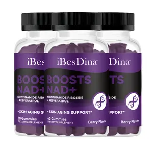 iBesDina Patented NAD+-Boosting Chewable Vitamin Gummies, Dietary Supplement with Nicotinamide Riboside, Trans-Resveratrol, for Anti-Aging, Cell Regeneration, Energy, 180 Count (3 Months Supply)