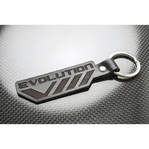 Leather Keychain for Mitsubishi Lancer Evo VIII