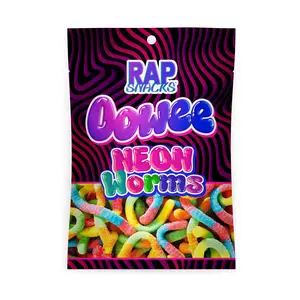 Rap Snacks Oowee Neon Gummy Candy Worms (5.3 oz)