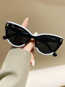 Women's Cat Eye Fashion Sunglasses, Trendy Styling Sunglasses, Trendy Beach Eyewear, Lightweight Versatility, Perfect for Beach Travel Parties Commuting, Summer Enhancer
