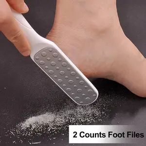 2 Counts Stainless Steel Foot Rasp, Double Sided Dead Skin Remover Tool Foot File for Feet Smooth Care