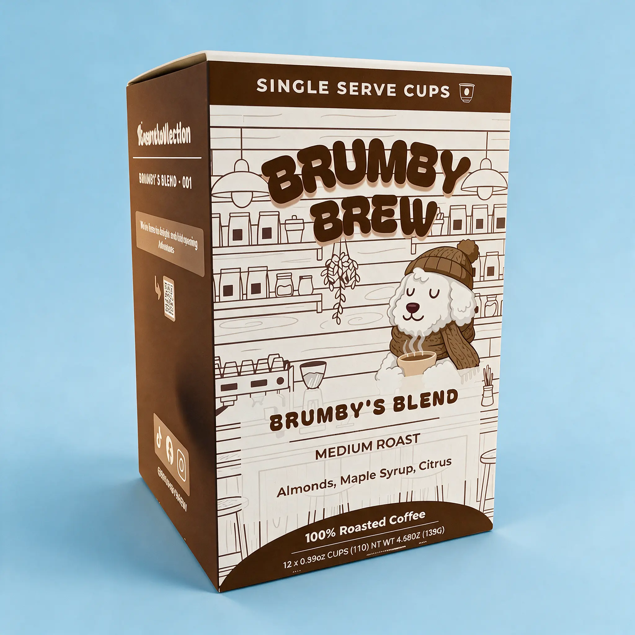 Brumby's Blend Medium Roast Coffee Pods - 12 Pods Premium Cafe