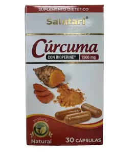 Natural Turmeric Curcuma Herbal Dietary Supplement with Bioperine, 1500mg, 30 Capsules - Health Support Capsules Vitamins Supplements