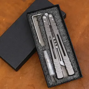 Multifunctional Beginner Trainer, Aluminum Handle, Unsharpened Blade, Flip Tool, Outdoor Bottle Opener, Includes Backup Screws, Great Gift