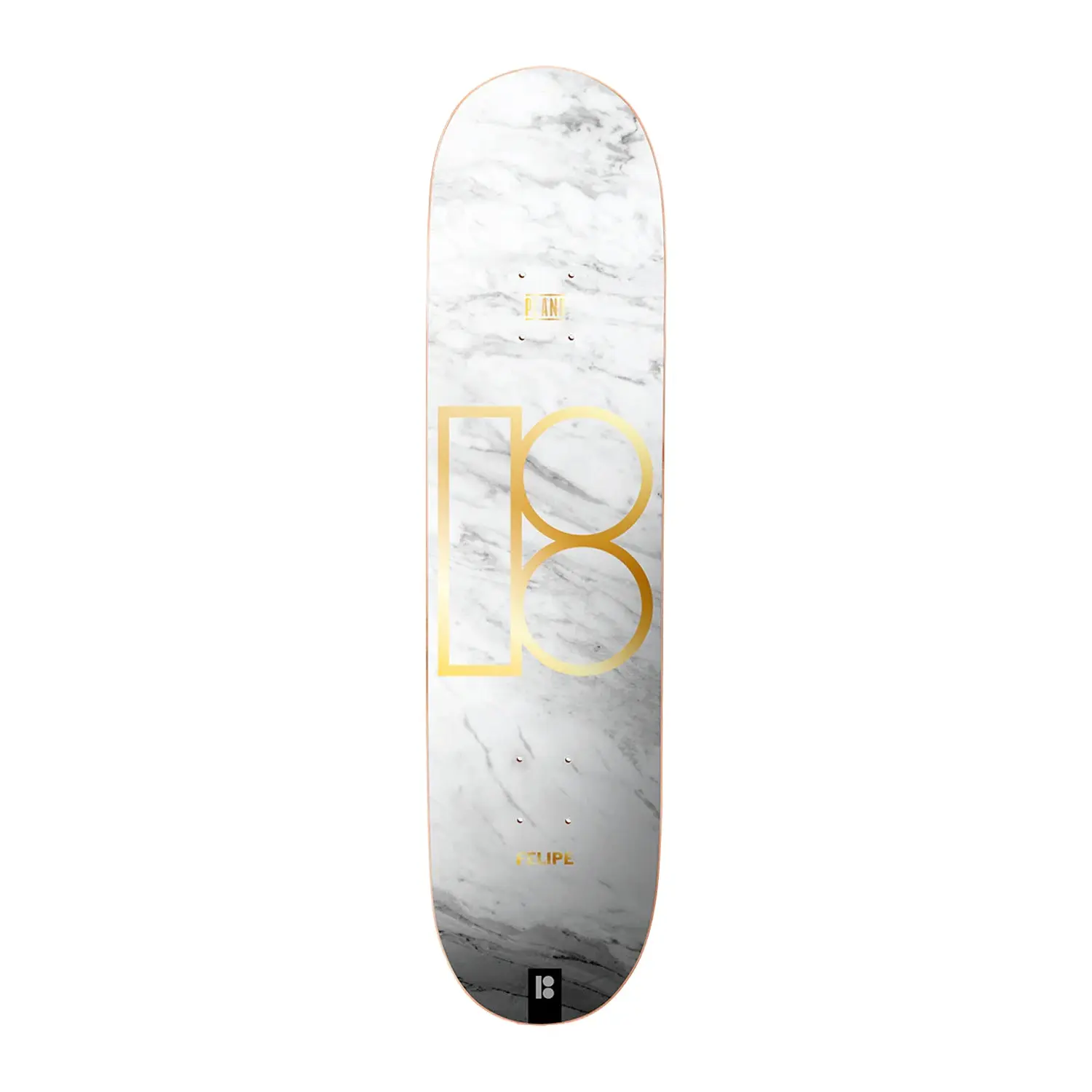 Plan B Skateboard Deck Gustavo White Marble Twin 8.0" x 31.5"