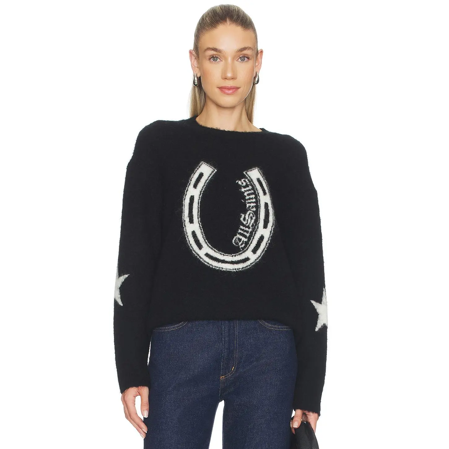 ALLSAINTS Kismet Jumper in Black & Chalk White