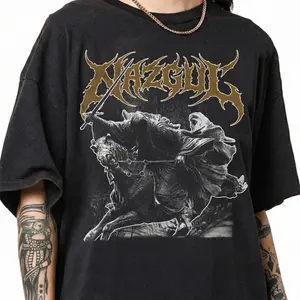 Vintage 90s Nazgul T-Shirt, Distressed Ringwraith Middle Earth Shirt, Dark Fantasy Graphic Tee