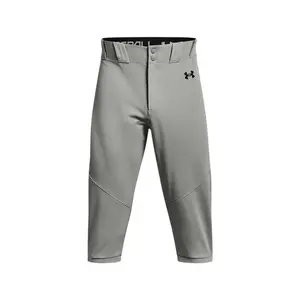 Under Armour Men's Utility Baseball Knicker 22 - 1375654, 075 Baseball Gray/Black, Lightweight Durable Performance Fabric, Seven Belt Loops, Dual-layer Knees