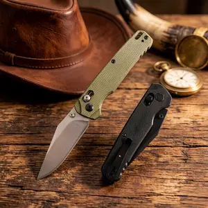 KS6106EDC Folding Pocket Tool – One-hand button lock, reverse tanto edge, compact and durable—ideal for camping, hiking, outdoor adventures, and everyday carry. A perfect gift for men and women. Aircraft-grade aluminum handle, CPM-154 blade.
