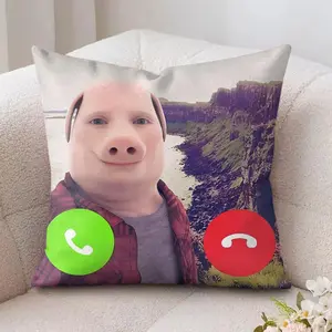 Funny John Pork Is Calling Cushion Cover Soft Short Plush Pillow Case with Double-Sided Print. Organic, breathable, and machine washable. The perfect home decor choice and a thoughtful gift for children, Couch Cushion Covers.