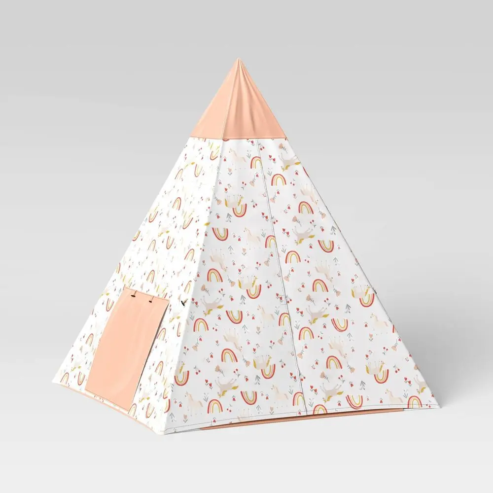 Pillowfort Unicorn Kids' Play Tent - Soft Polyester Fabric Feels Gentle, for Imaginative Indoor Fantasy Fun