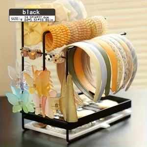 Hair Tie Storage Rack, Hair Accessory Display Stand, Desktop Organizer, Accessory Holder, Iron Frame, Stores Hair Ties, Headbands, Small Items