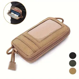 1pc Tactical EDC Pouch - Multi-Functional Outdoor Wallet and Key Coin Purse with Belt Loop and Earphone Port for Hunting, Camping, and Everyday Carry
