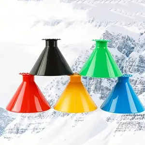 Multifunctional 5-In-1 Ice Scraper Snow Shovel, Heavy Duty Handle, Cone-Shaped Windshield Deicer Tool, Easy Winter Snow Removal, Fast Safe Car Ice Brush