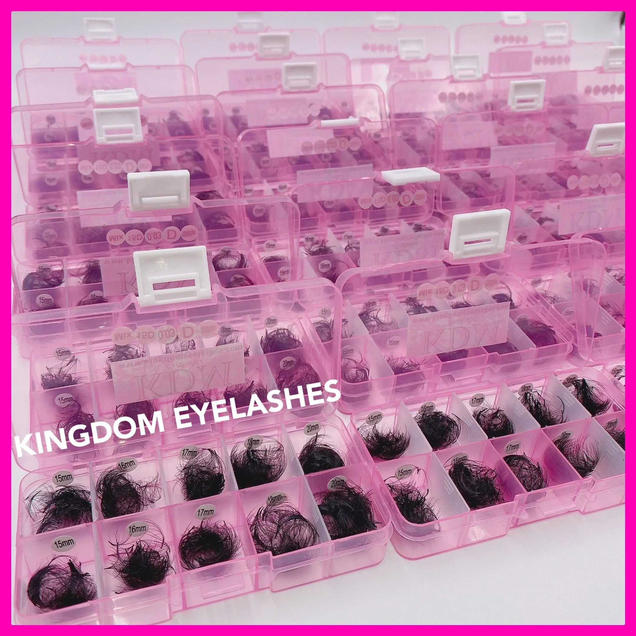 15D Handmade Lashes Mix Lengths - 11/12/13/14/15 - 1000 Fans