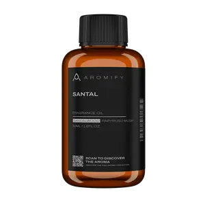 Aromify Santal Fragrance Oil - Inspired by Le Labo, Sandalwood, Papyrus, Musk,  for Diffusers & Aromatherapy - Natural Ingredients, Elegant Blend with Leather & Floral Notes - Long-Lasting, Safe for Home & Office