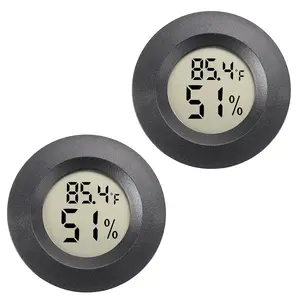 Mini Hygrometer Digital  Humidity Meter 2 Pack Hygrometer  Indoor/Outdoor Humidity  Reptile  for Greenhouse Garden Cellar Fahrenheit(?)/ Celsius(?)