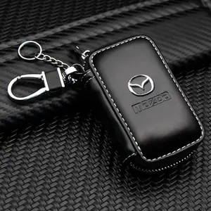 Car Key Signal Shield Bag, PU Leather Anti-Theft Key Case, Fits Mazda 3, 6, Cx-3, Cx-5, Mp, Ms, Axela, Atenza, Demio Models