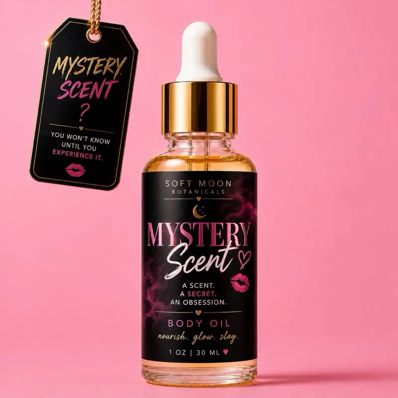 Mystery Scent Body Oil for Women – Surprise Fragrance Perfume Oil, Long Lasting Scented Body Oil, Moisturizing Skin Glow Oil, Lightweight Non-Greasy Body Moisturizer, Hydrating After Shower Oil, Perfume Layering Oil, Sweet Feminine Fragrance, Nourishing