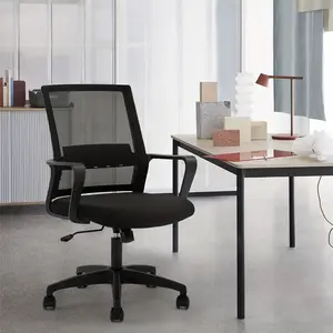 Mid-BacK Mesh Chair Office Chair Computer Chair Ergonomic Mesh Chair Home Office Desk Chair,, 5-Wheel Base & 360° Swivel, Suitable for Long Hours Of Use, Chaise Confortable, Office Furniture