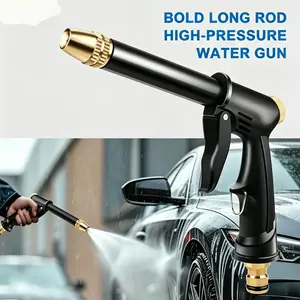 High Pressure Car Wash Water Gun,4 Adjustable Spray Patterns,Bold Long Rod Design,No Leakage,Alloy Nozzle Joint,Multi Purpose for Car,Patio,Window,Floor,Kitchen Cleaning