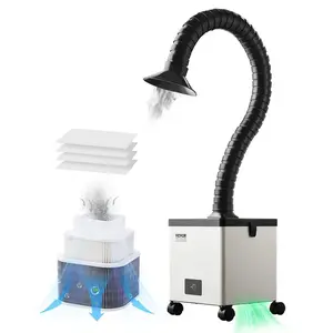 VEVOR Solder Fume Extractor, 85W Brushless Soldering Smoke Absorber with 3-Stage Filters 3-Speed Adjustment, 200m/h Strong Suction Solder Smoke Purifier for Soldering, Engraving, DIY Welding, Salon