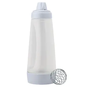 Pancake batter dispenser,suitable for baking utensils such as pancakes, pancakes, waffles, muffins, cupcakes, etc. Simple, large capacity, easy to clean kitchen batter batter squeezing bottle Bakeware Smooth Baking Tools