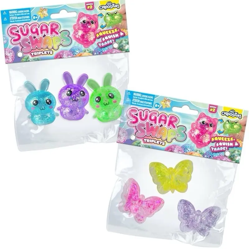 100% Authentic Sugar Swaps kittens, butterflies ,frogs ,bunnies Stress Relief Toy, Soft Sensory Fidget Gadget, Sensory Calming Tool, Decompression Squeeze for Fidget orb curiosities
