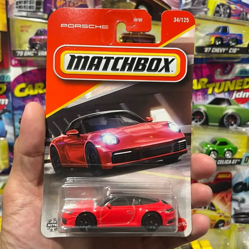 Red Porsche 911 Targa diecast car 1:64 scale