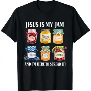 Jesus is My Jam and Im Here to Spread Christian Bible Verse T-Shirt