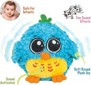 Interactive Baby Toys for 6-18 Months – 'Mr. Blue' Singing Bird & Peek-A-Boo Donkey – Musical, Touch & Sound Activated Gifts for Infants & Toddlers