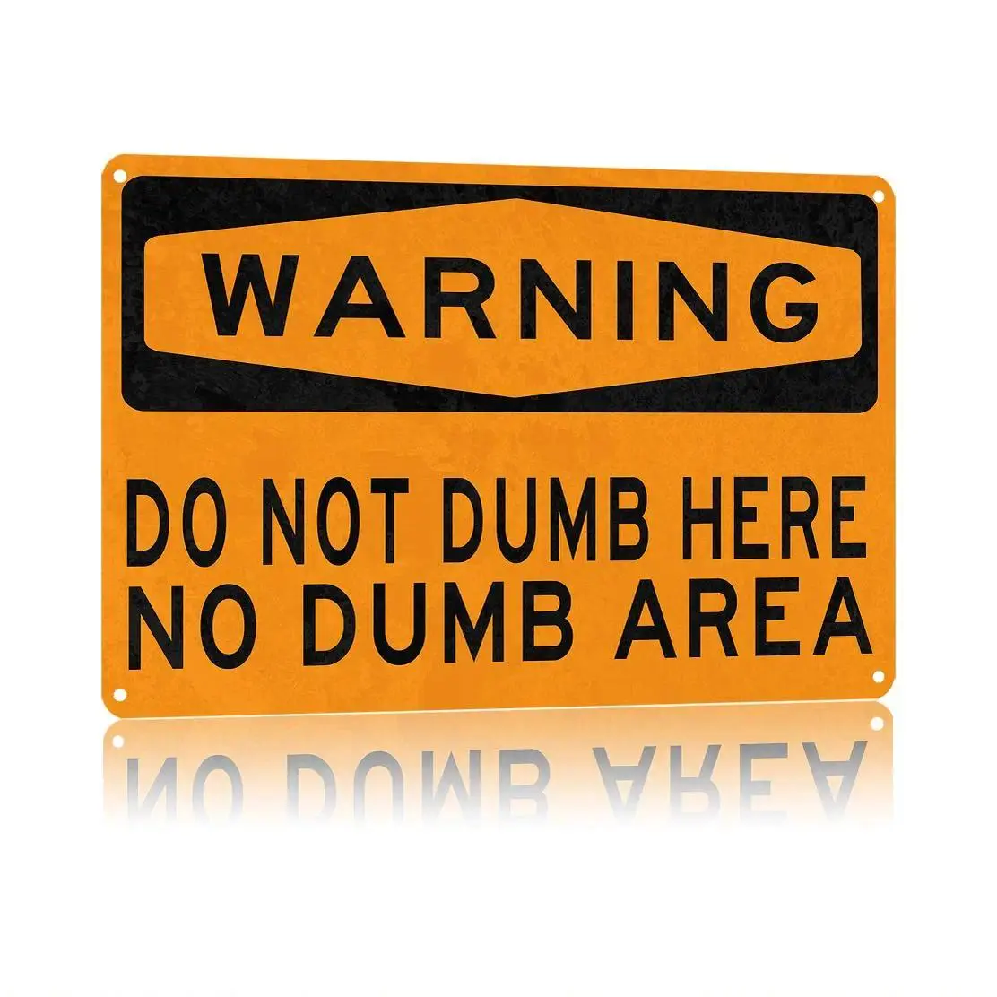 Vintage Orange-Black Funny "Do Not Dump Here" Metal Sign, 8x12in Rustic Wall Decor Plaque, Humorous Novelty Home Supply Gift for Garage Man Cave
