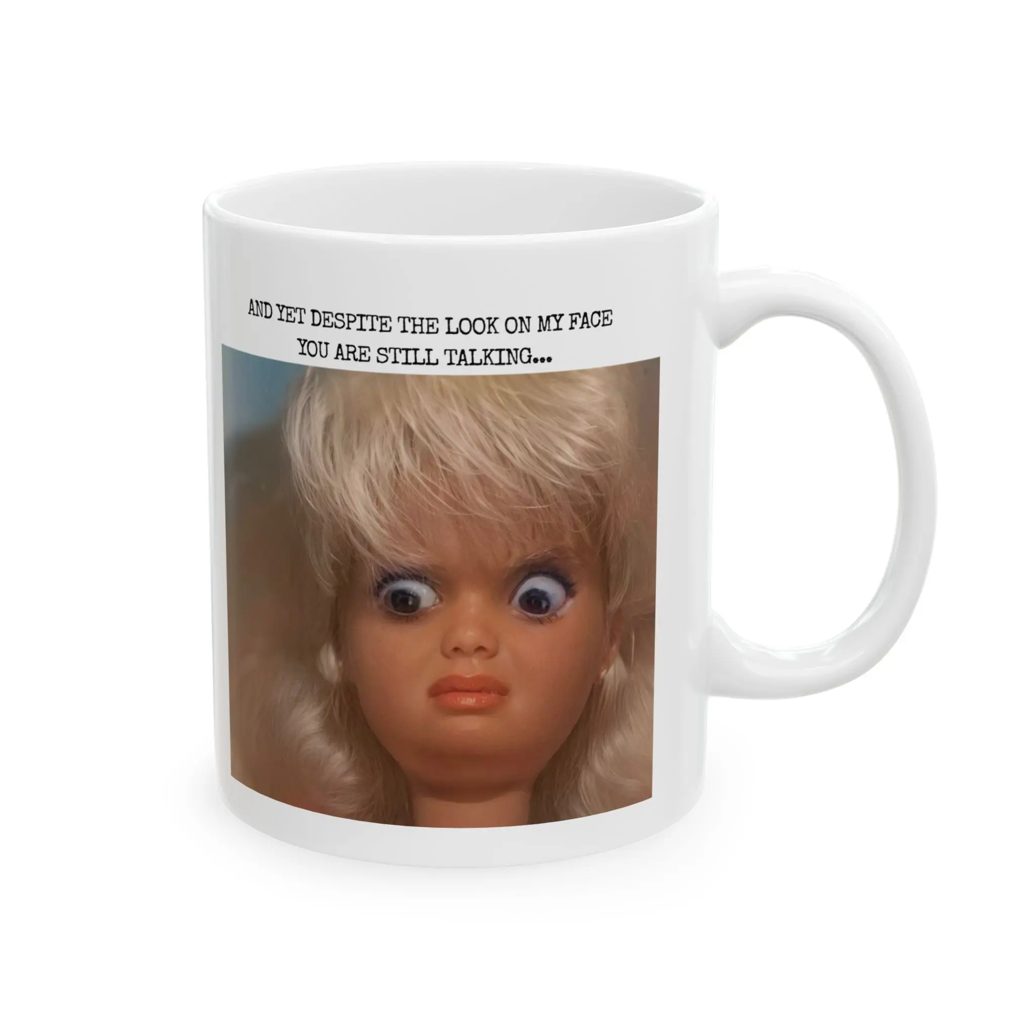 Funny Disgusted Face Mug, Hilarious Coffee Cup, Gift