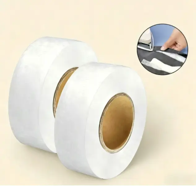 Iron-On No-Sew Fabric Repair Hemming Tape Strips - 0.79in Width, 2559in Length White No Residue Laundry Tool for Pants, DIY Crafts Home Supplies Accessory