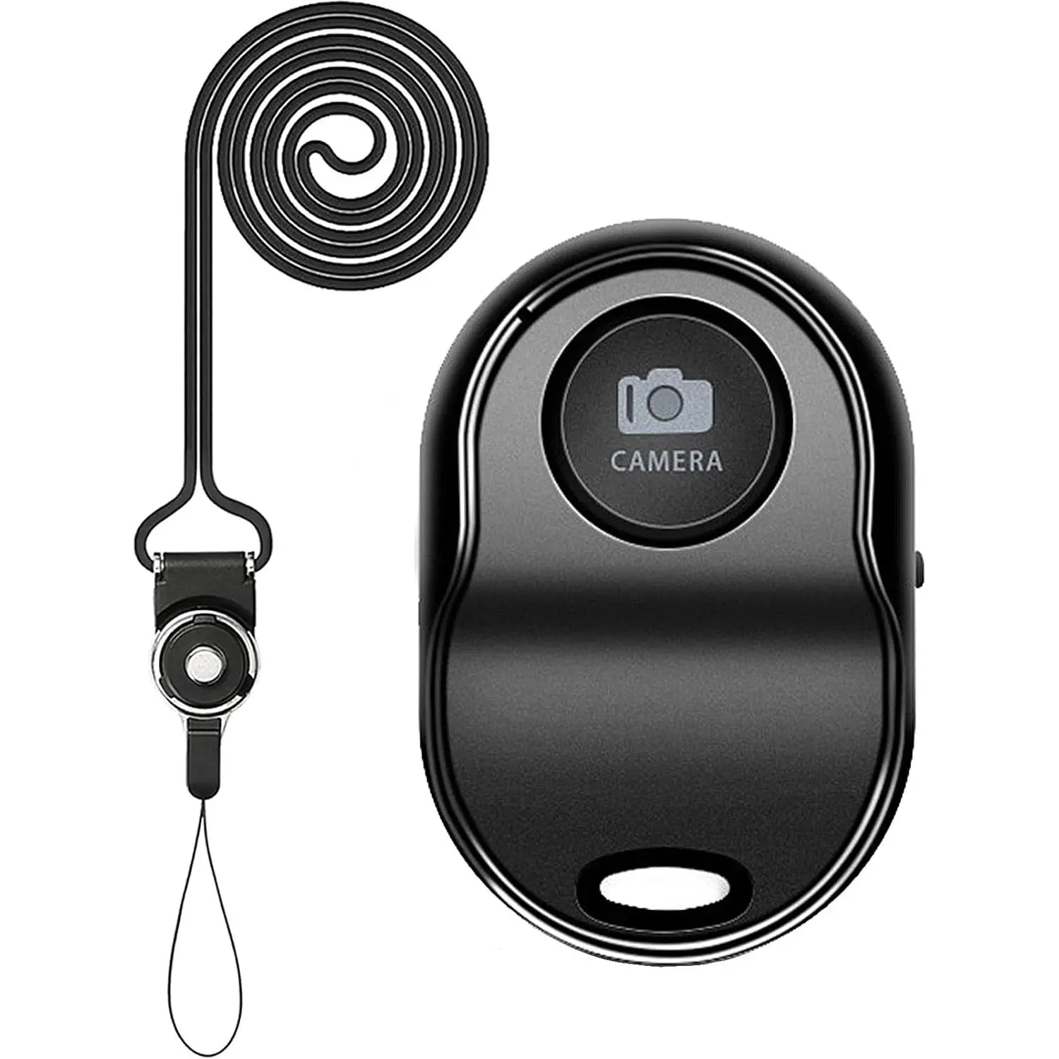 [Upgraded]  5.0 Remote Shutter for  & Android Camera  Remote Control Selfie Button for iPad iPod Tablet, HD Selfie Clicker for Photos & Videos (Black)