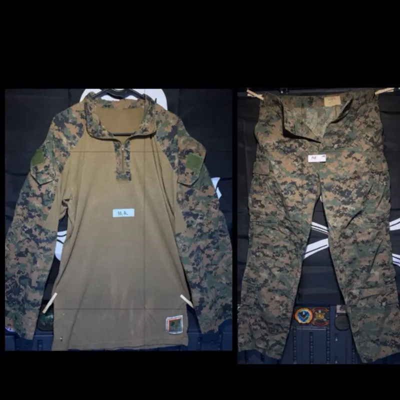 USMC Woodland Frog Top and Bottom Size Medium Regular