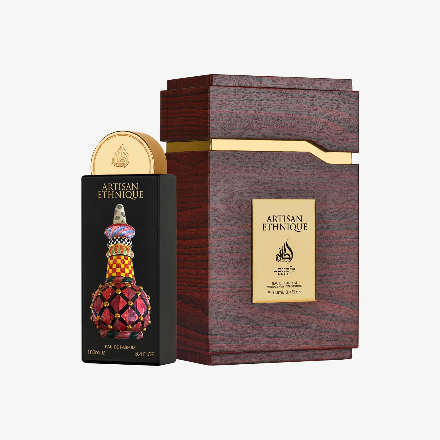 Lattafa Artisan Ethnique Unisex Eau De Parfum, 100ml/3.4oz - Cocoa Coffee Floral Fragrance for Day-Night Use