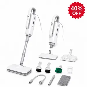 18-in-1 Steam Mop Cleaner with Detachable Handheld Steamer, Multi-Surface Floor Steamer for Tile, Sealed Hardwood, Kitchen, Bathroom & Grout, Home Deep Cleaning Machine with Washable Mop Pads